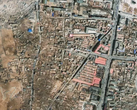 GeoEye-1 - Yushu, China after a 7.1 magnitude earthquake